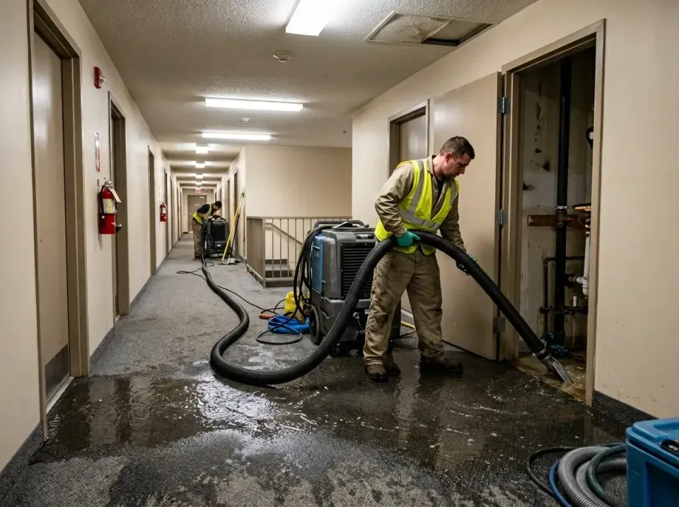 multi-unit-apartment-hallway-f-005 — frequently asked questions, Emergency Burst Pipe Water Extraction & Removal in Stansbur…